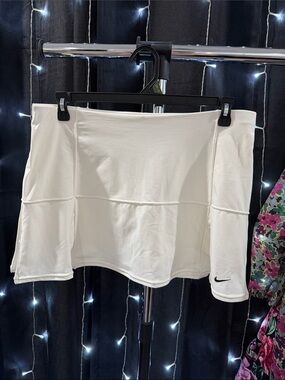 Nike Cream Athletic Skort with Subtle Swoosh
